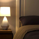 This SOTTAE Modern Ceramic Geometric Lamp is small enough to fit on a nightstand, but has plenty of personality.